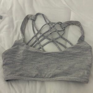 Lululemon Athletica Gray Strappy Sports Bra